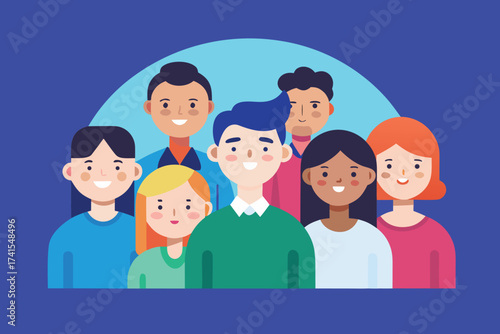 A group of people are smiling and standing in a circle