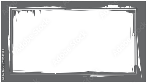 Grungy Rectangular Frame Illustration