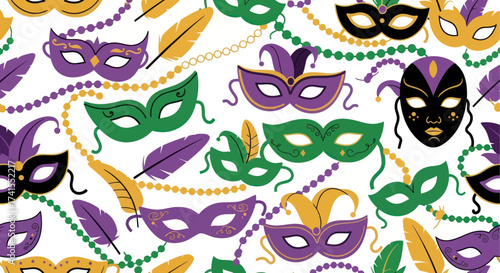 Masks and beads pattern