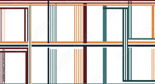 Colorful geometric pattern of crossing vertical and horizontal lines