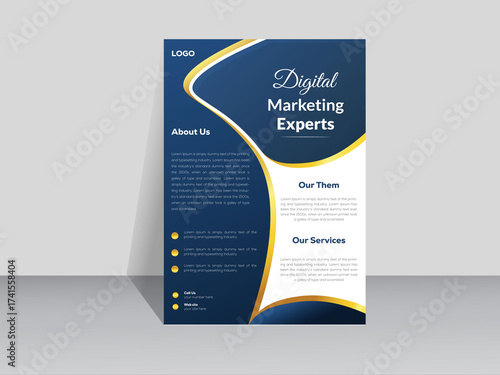 Modern template, in blue color, and modern design