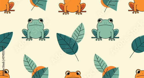 Cute frog pattern