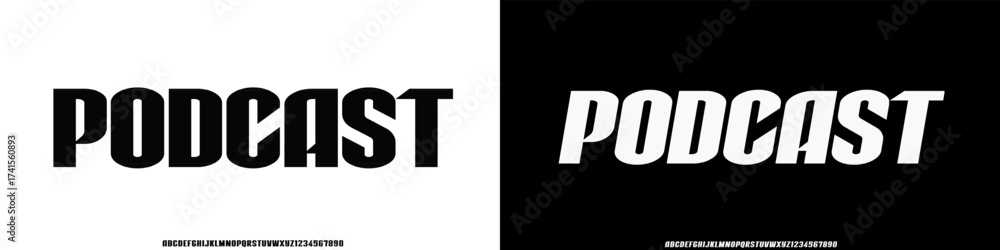 Fototapeta premium Sport Modern Future Logo Alphabet Font and Number. Typography abstract italic bold fonts technology, sport, movie brand and logos. vector illustration