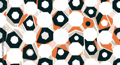 Abstract background with polygons and grid overlay