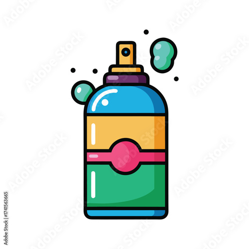 Cartoon Air Freshener Isolated on White Background