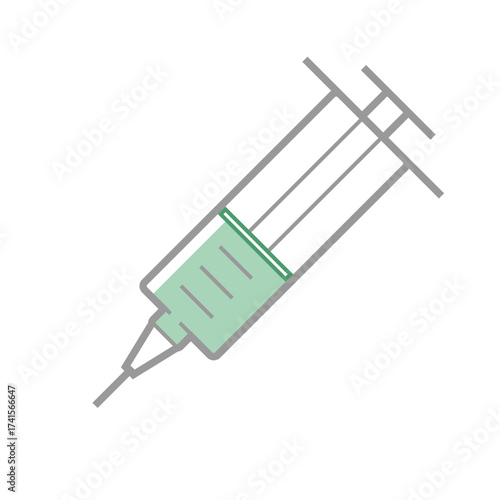 Inject Medical Icon - Syringe & Needle Vaccine Symbol