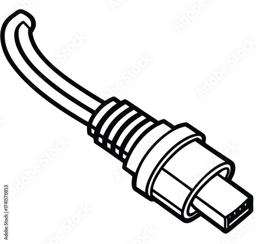 electric plug isolated on white background