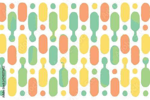 vector seamless pattern with flowers