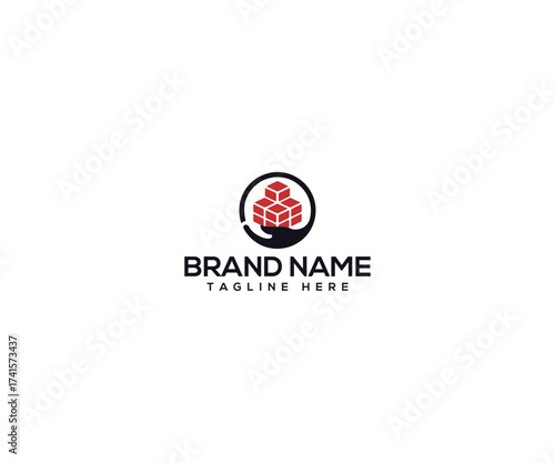 Modernistic Delivery Emblem: A sleek logo represents a commitment to timely delivery of goods. The design is simple and sophisticated.