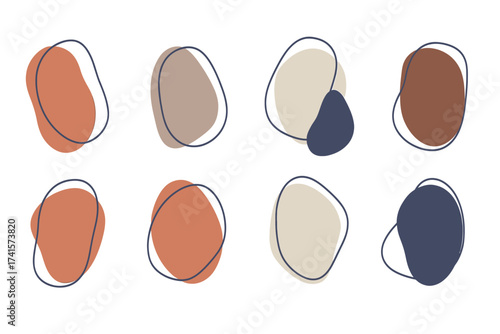 set of easter eggs with different colors