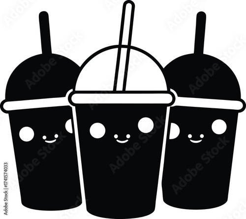 A cartoon vector illustration shows soda drink cans near a trash can icon