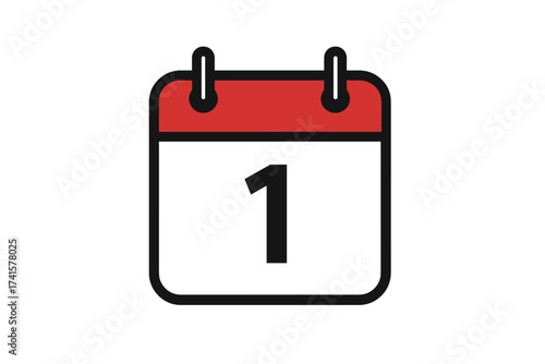 May 01, the first of May calendar page icon. Vector illustration. Date, schedule, appointment, reminder, event planning. New month, start, beginning. Labor Day symbol.