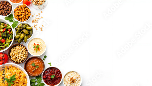 Wallpaper Mural Kwanzaa food feast, Assorted healthy food bowls featuring grains, dips, and vegetables   Torontodigital.ca