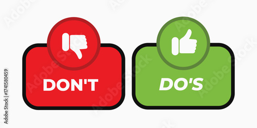 Green tick and red cross massage box icons. check mark and cross mark massage icon box  