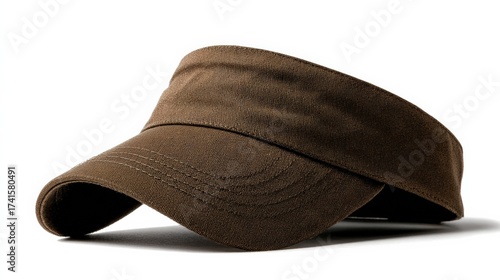 Stylish brown fabric visor hat perfect for outdoor activities and sun protection