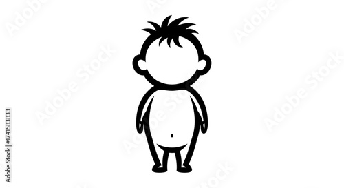 Adorable baby illustration for children's designs, adding a playful touch to your projects with this charming, fun, and cute little one