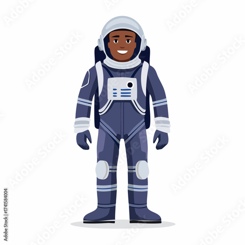 Astronaut in spacesuit with transparent background