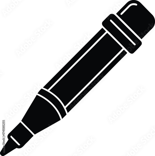 Abstract geometric pattern of interlocking shapes in shades of blue and white isolated on transparent background