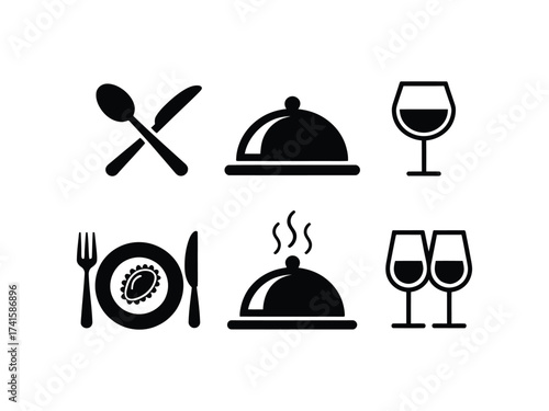 Restaurant and Dining Icons Set