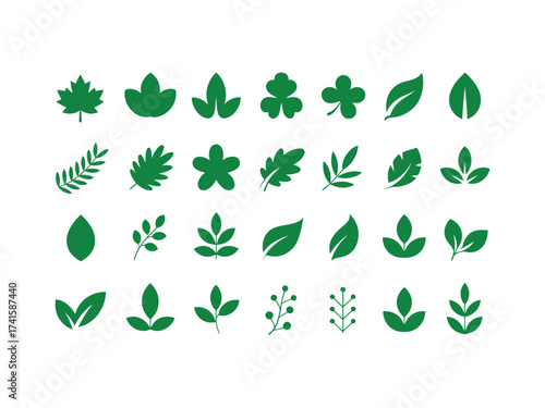 Collection of Green Leaf Icons