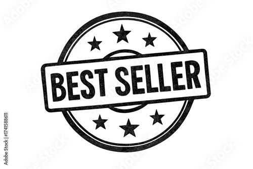 Best seller stamp. Bestseller rubber seal. Grunge vintage retro badge icon. Top selling product label. Popular choice emblem for marketing. Vector illustration isolated.