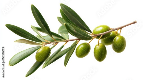 Wallpaper Mural Fresh olive branch with green olives and lush leaves for culinary and decorative use Torontodigital.ca
