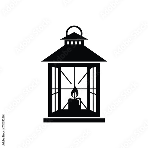 Wallpaper Mural Christmas Opening Silhouette Festive Lantern Glow for Holiday Wishes Torontodigital.ca