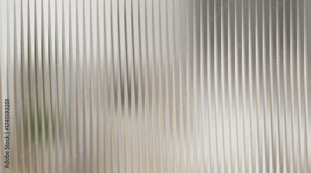 Fototapeta premium Silver abstract background with vertical ribbed texture and soft light