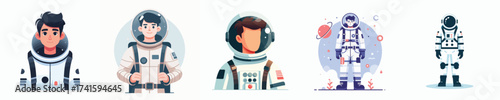 Astronouts in vector version 