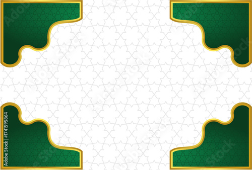 Ramadan Decorative Green Frame Background