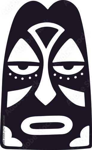 African ethnic tribal mask symbol culture illustration