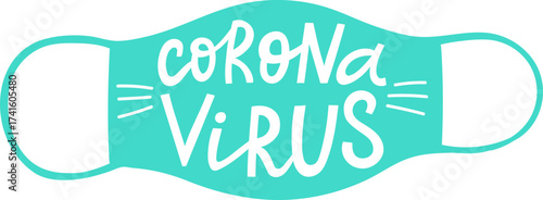 Face mask protecting from corona virus pandemic