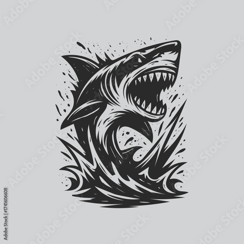 Shark Design for Branding and Apparel