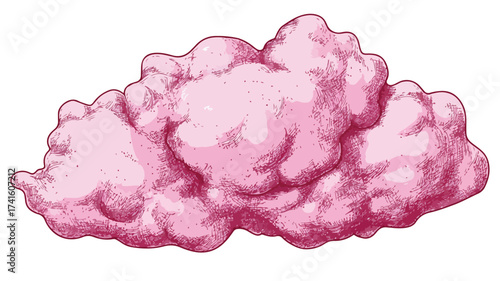 Cotton Candy Vector Graphic Food Illustration for Design Projects