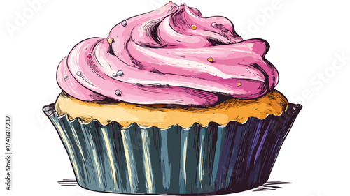 Delicious Cupcake Food Vector Graphic Design Drawing for Creative Projects