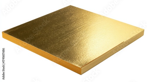 Shiny golden square sheet ideal for craft projects and decorative applications