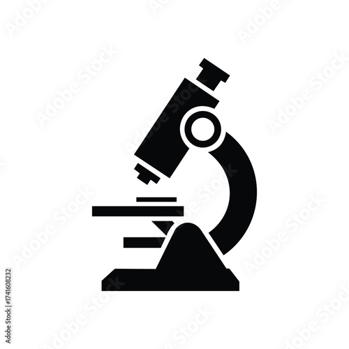 Vector art of microscope icon for science use