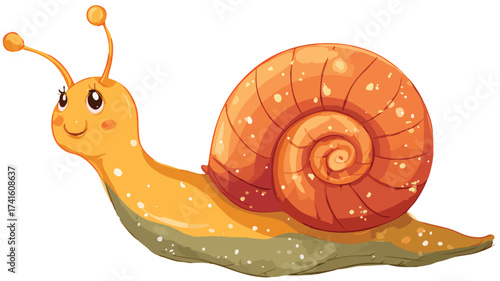 Adorable Snail Vector Ideal for Children's Party Decor - Vector Illustration