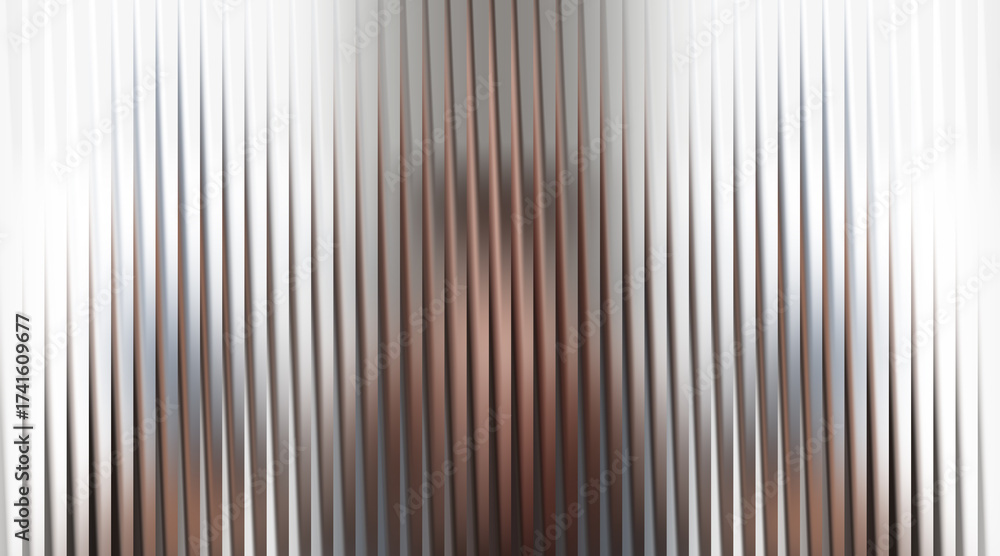 Obraz premium Abstract metallic vertical lines with brown center
