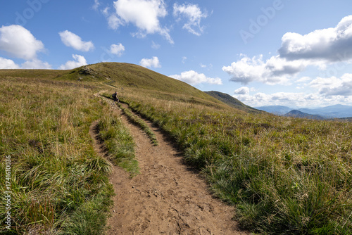 Hiking along the red trail to the highest peak of the Bieszczady Mountains - Tarnica