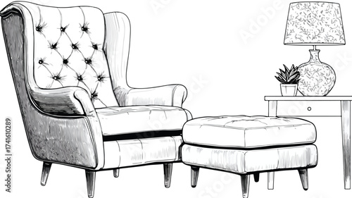 Modern Furniture and Home Decor Icons Vector for Interior Design Inspiration