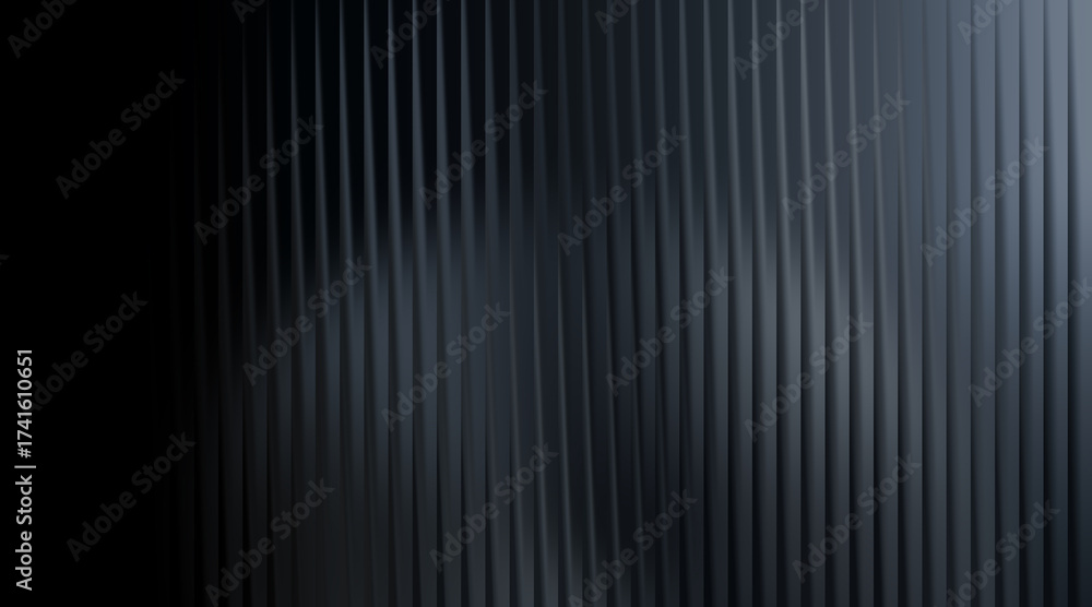 Obraz premium Dark abstract vertical ribbed texture with subtle lighting