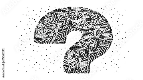 Puzzling Interrogative Mark Enigma Vector Illustration for Creative Design Projects