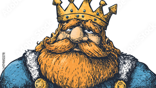 Noble King Cartoon Character Graphic Vector Illustration for Design Projects
