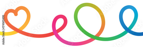 Abstract Color Line Shapes. Backgrounds with Gradient Patterns. 3D Curve and Wave Lines. Vector Poster Design with Rainbow Color Swirl Ribbon