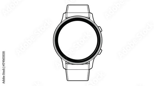 Modern Smartwatch Wearable Technology Minimalist Design Concept
