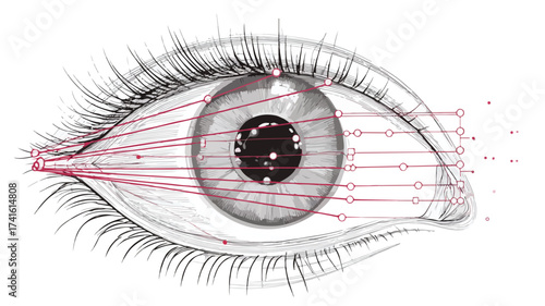 Precision Laser Eye Surgery Vector Illustration for Medical Professionals