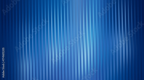 Abstract blue background with vertical ribbed texture and soft light