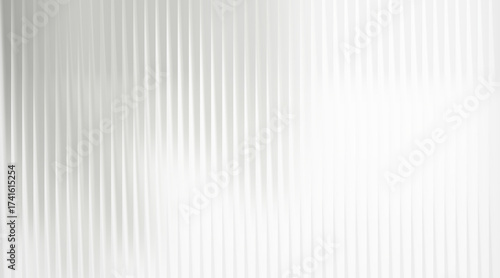 Abstract white background with vertical ribbed texture and soft light