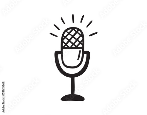 Microphone desktop icon audio recording sound podcast voice